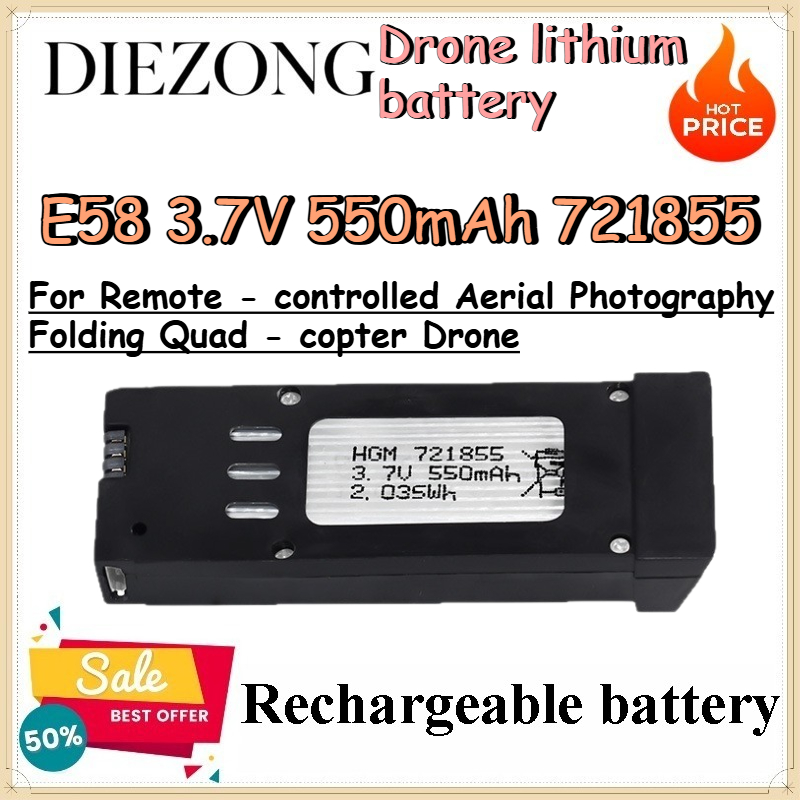 Eachine Drone E58 - E58 3.7V 550mAh 721855 Drone lithium